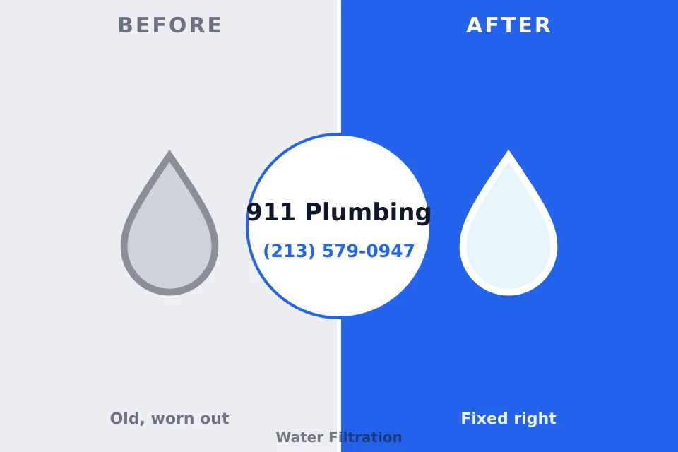 Before and after: plumbing repair Spicer, MN